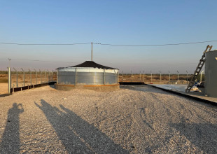 The installation of the Biogas station at the ADS, funded by UNDP.