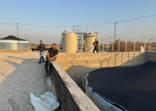The installation of the Biogas station at the ADS, funded by UNDP.
