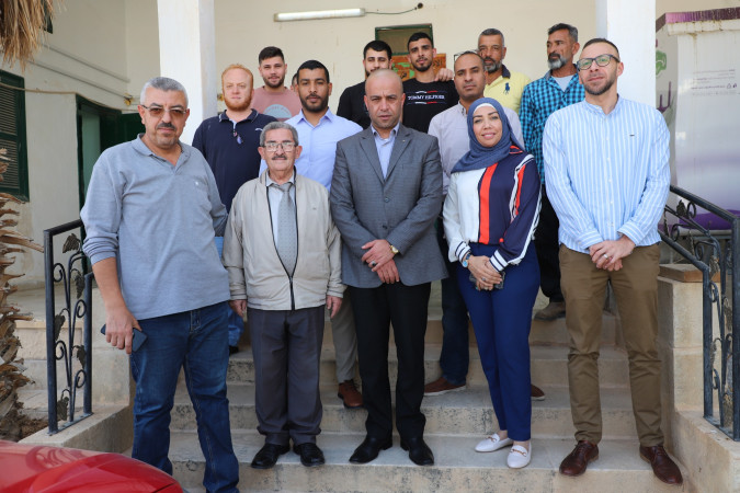 زيارة محافظ محافظة أريحا والاغوار د.حسن حمايل لجمعية المشروع الانشائي العربي