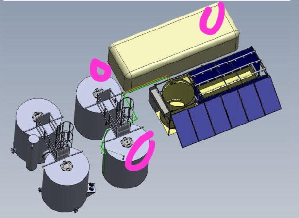 The installation of the Biogas station at the ADS, funded by UNDP.
