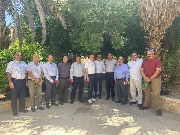 زيارة تعارف وبحث شراكة بين جمعية المشروع الإنشائي العربي والجمعية التعاونية لمزارعي النخيل في أريحا والأغوار