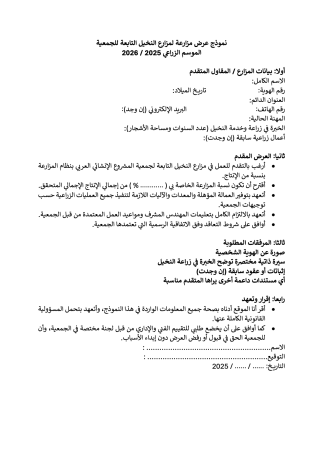 Sharecropping Opportunity &ndash; Date Palm Farms 2025/2026